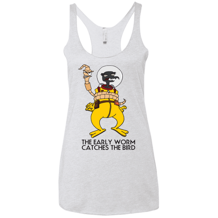 The Early Worm Catches The Bird Womens Triblend Racerback Tank