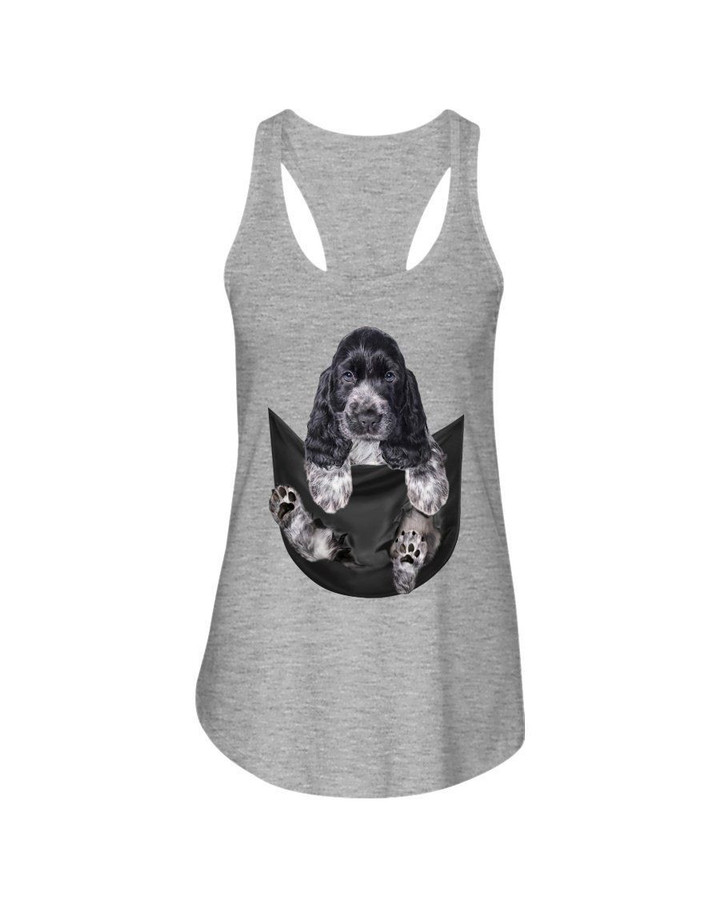 Cocker Spaniel In Your Front Pocket Great Gift For Dogs Lovers Ladies Flowy Tank
