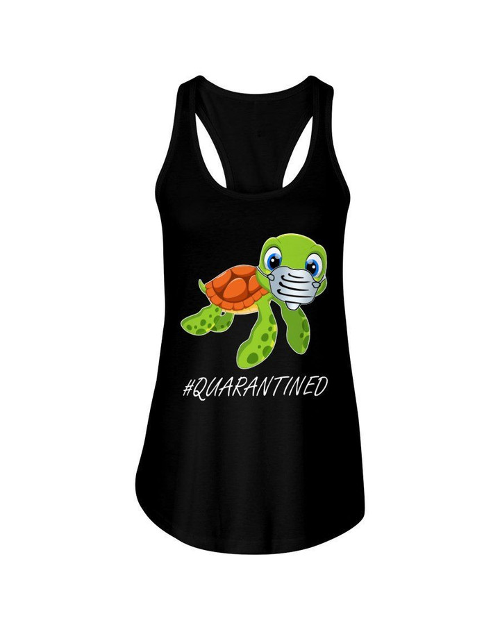 Turtle Wear Mask Quarantined Gift For Turtle Lovers Ladies Flowy Tank