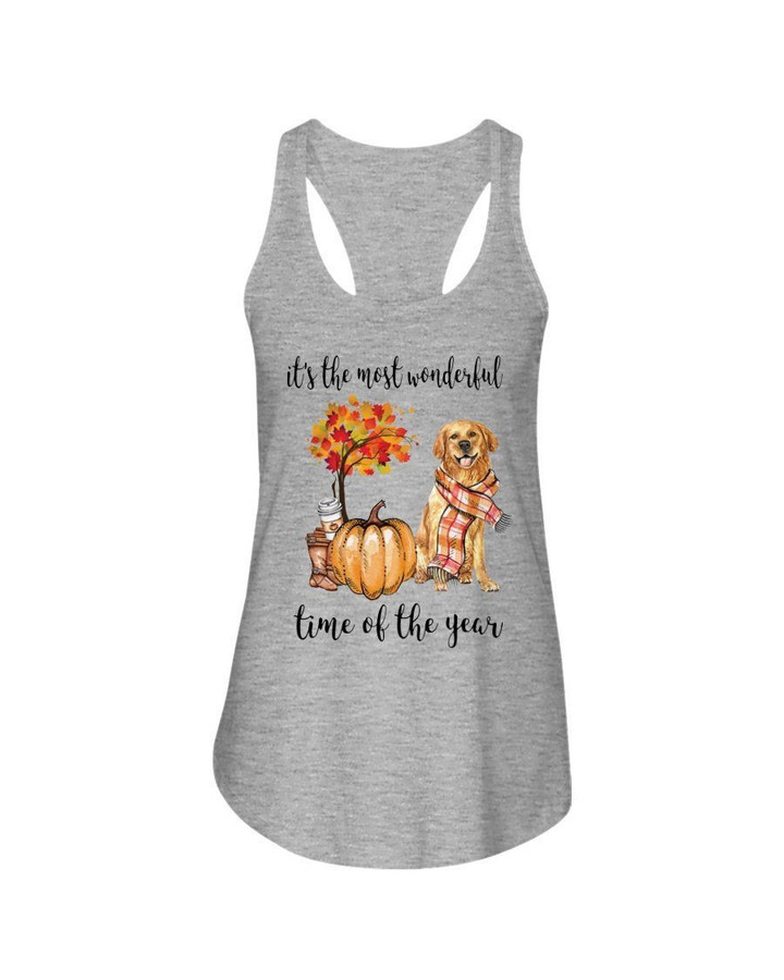Golden Retriever It'S The Most Wonderful Time Of The Year Ladies Flowy Tank