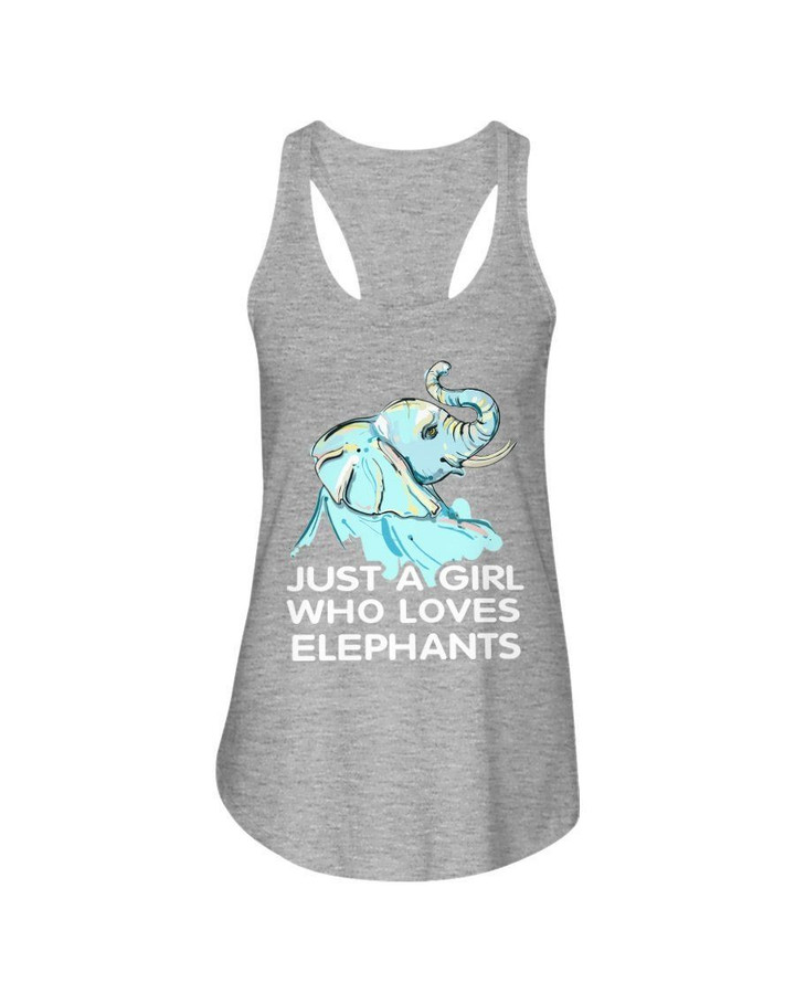 Just A Girl Who Loves Elephants Special Ladies Flowy Tank