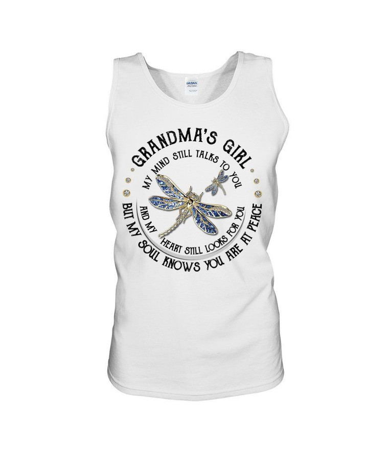 Gift For Angel Grandma Dragonfly My Mind Still Talks To You Unisex Tank Top