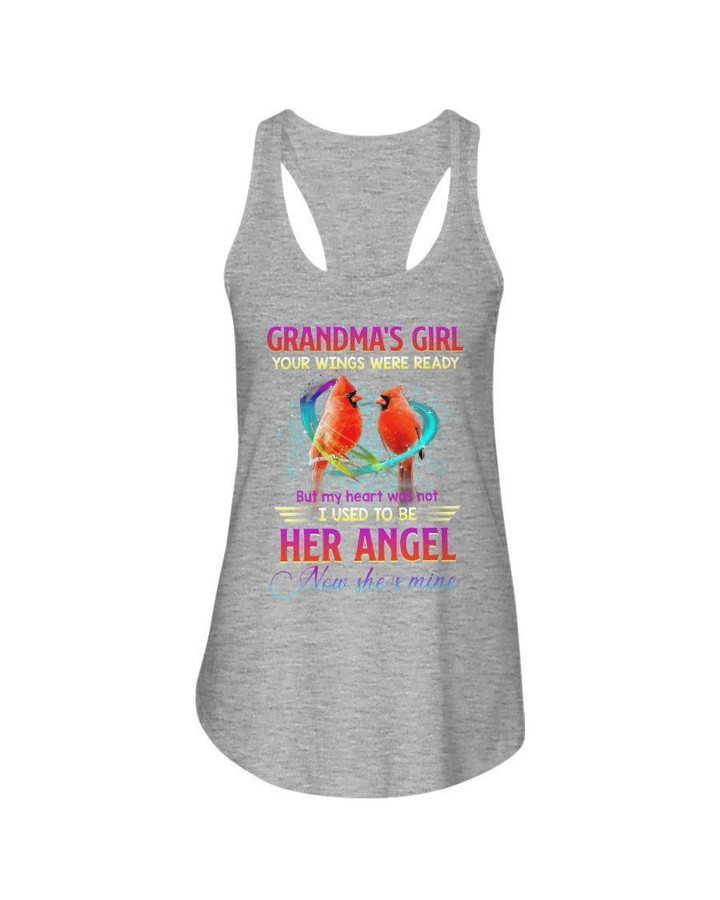 Cardinal Couple Gift For Angel Grandma Your Wings Were Ready Ladies Flowy Tank