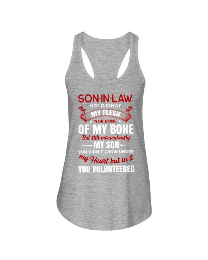 Gift For Son In Law Vintage You Didn'T Grow Under My Heart Ladies Flowy Tank