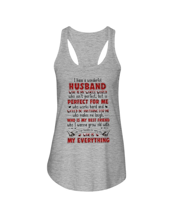 I Have A Wonderful Husband Who Is My Everything Gift For Family Ladies Flowy Tank
