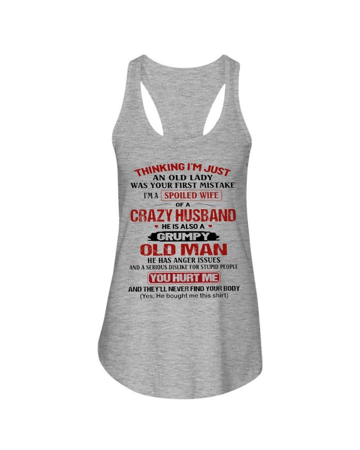 A Wife Of A Grumpy Husband Limited Classic T-Shirt Ladies Flowy Tank