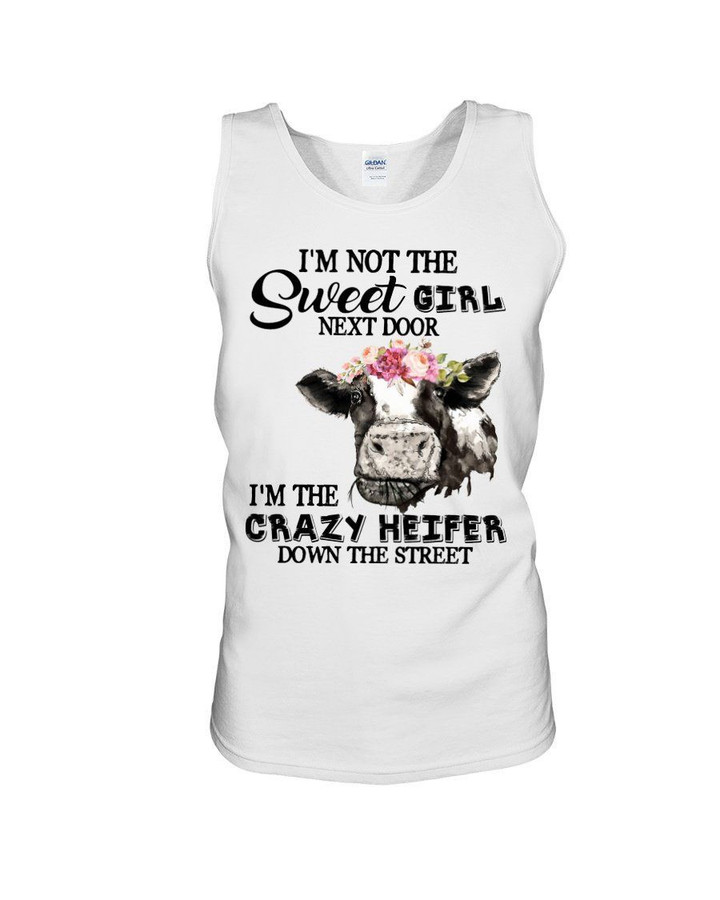 Sweet Girl Crazy Heifer Cows Funny Unisex Tank Top