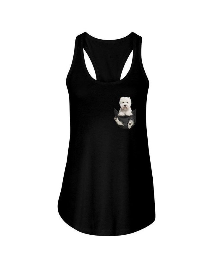 West Highland White Terrier In The Pocket Ladies Flowy Tank