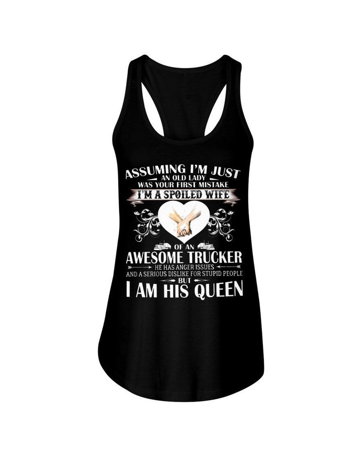 Spoiled Wife Of An Awesome Trucker Ladies Flowy Tank