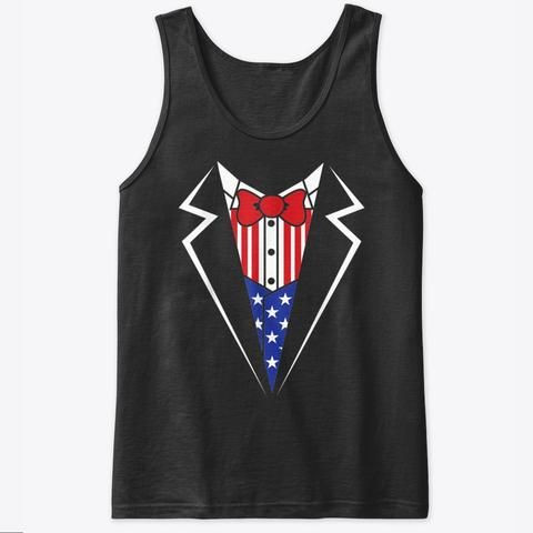 Tuxedo American Flag Gift T-Shirt Unisex Tank Top