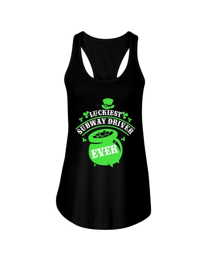 St. Patrick'S Day Luckiest Subway Driver Ever Ladies Flowy Tank
