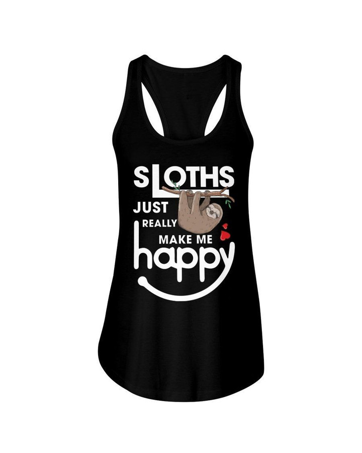 Sloths Just Really Make Me Happy Ladies Flowy Tank