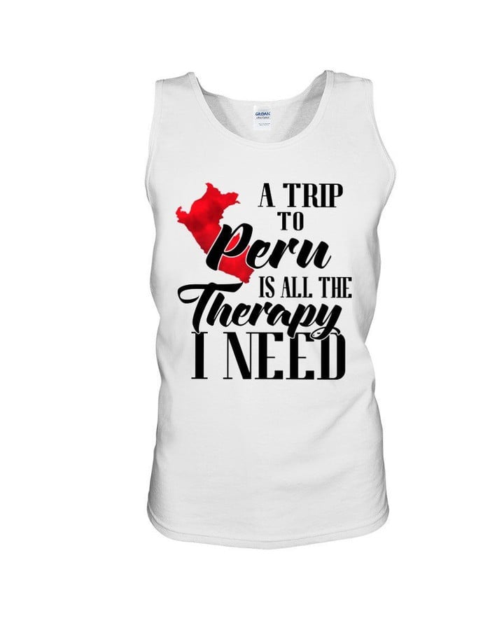A Trip To Peru Is All The Therapy I Need - Unisex Tank Top - Ladies Flowy Tank