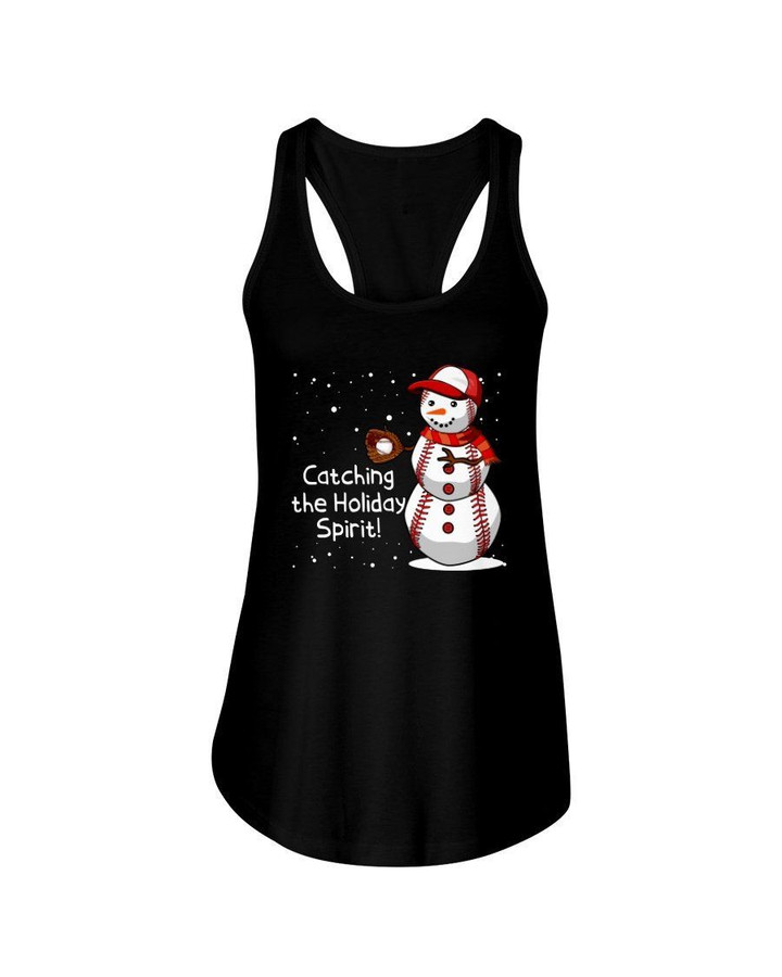 Catching The Holiday Spirit Baseball - Ladies Flowy Tank - Youth Tee