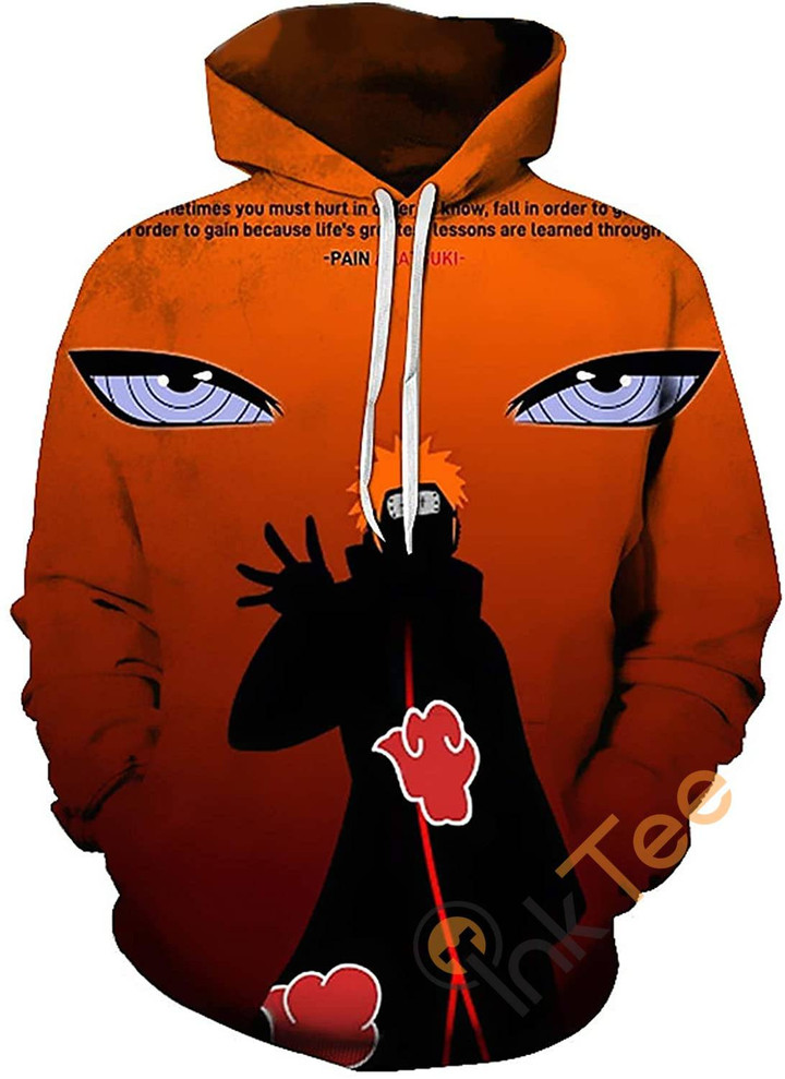 Naruto Print Pullover With Front Pocket Sku21 Hoodie 3D