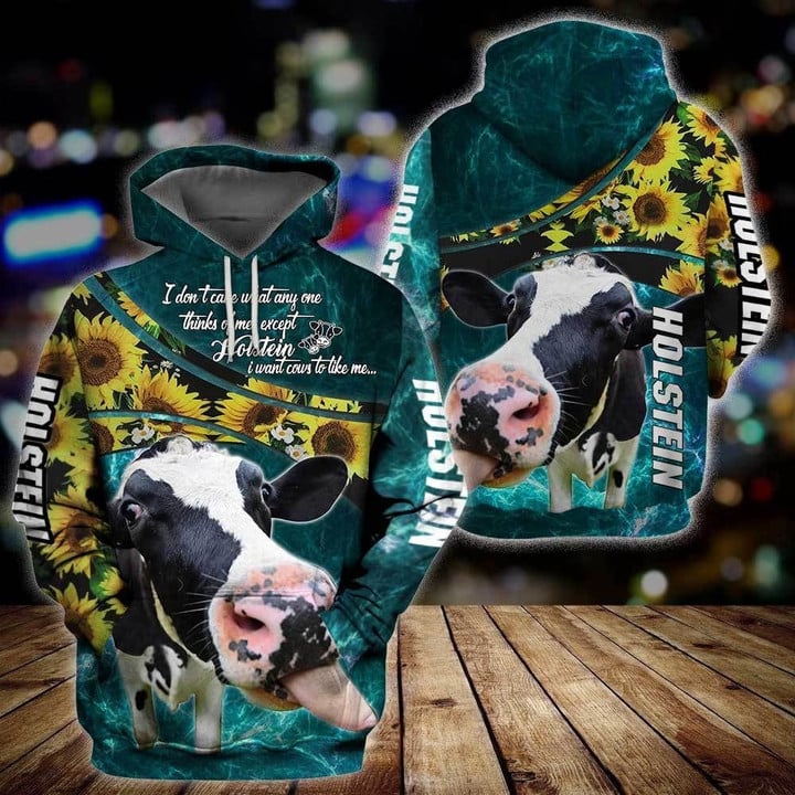 Holstein Cow And Sunflower Pullover Unisex Hoodie Bt06
