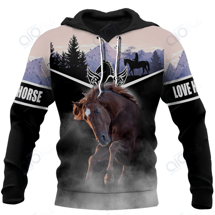 Love Horse Pullover Unisex Hoodie Bt06