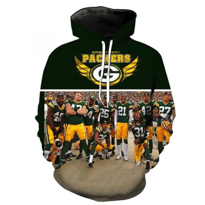 Green Bay Packers Awesome Green Pullover And Zippered Hoodies Custom 3D Green Bay Packers Graphic Printed 3D Hoodie All Over Print Hoodie For Men For Women
