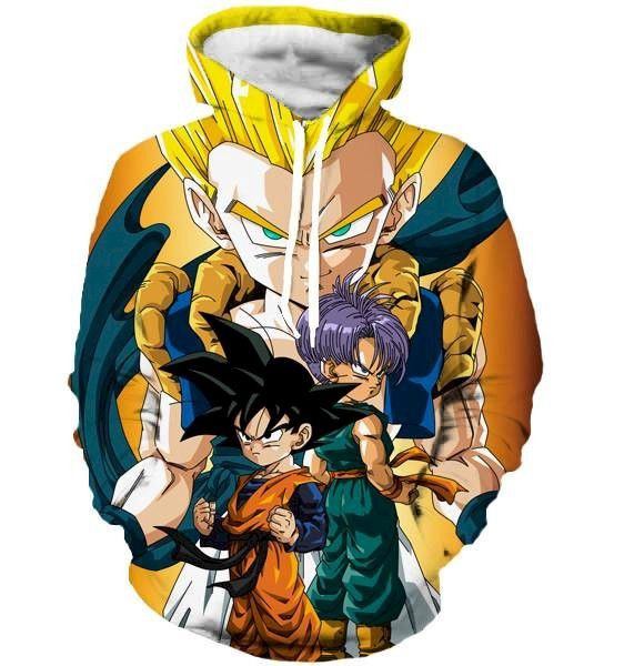 Gotenks Pullover And Zippered Hoodies Custom 3D Graphic Printed 3D Hoodie All Over Print Hoodie For Men For Women