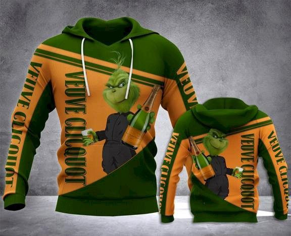 Grinch Veuve Clicquot 3D Hoodie For Men For Women All Over Printed Hoodie