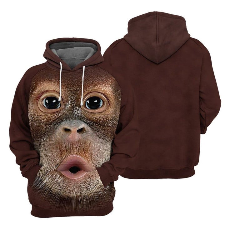 Monkey Brown Men And Women 3D Full Printing Hoodie Zip Hoodie Sweatshirt T Shirt. Monkey 3D Full Printing Hoodie Shirt. Monkey 3D Full Printing Shirt 2020
