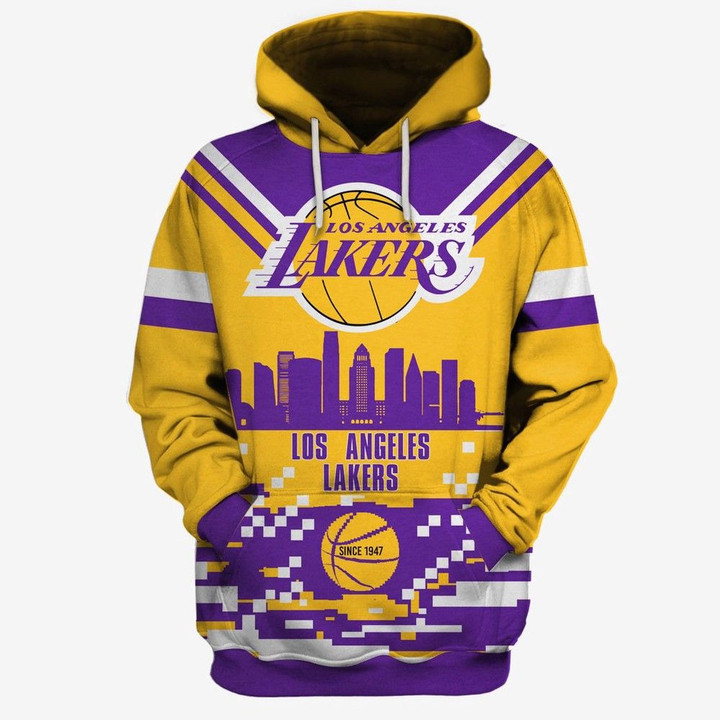 Los Angeles Lakers Nba Pullover And Zippered Hoodies Custom 3D Graphic Printed 3D Hoodie All Over Print Hoodie Sweatshirt For Fans Men Women