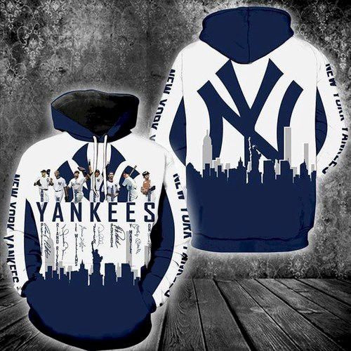 New York Yankees Team Signed New York City Pullover Zippered Hoodie
