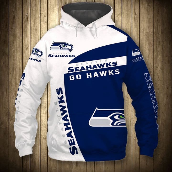 Official Nfl Seattle Seahawks Go Hawks Men And Women 3D Full Printing Hoodie And Zip Hoodie Nfl Seattle Seahawks 3D Full Printing Shirt For Fans New Season