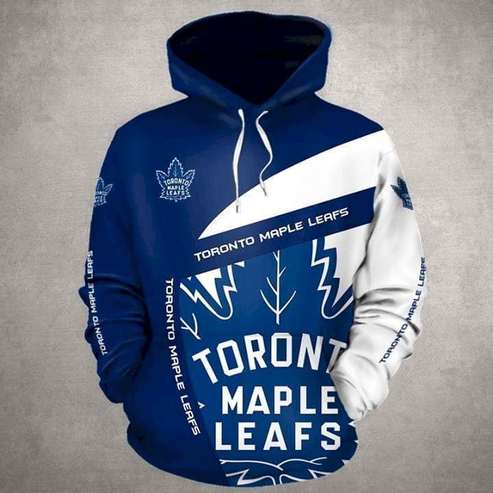Toronto Maple Leafs Nhl Fan Pullover And Zippered Hoodies Custom 3D Graphic Printed 3D Hoodie All Over Print Hoodie For Men For Women