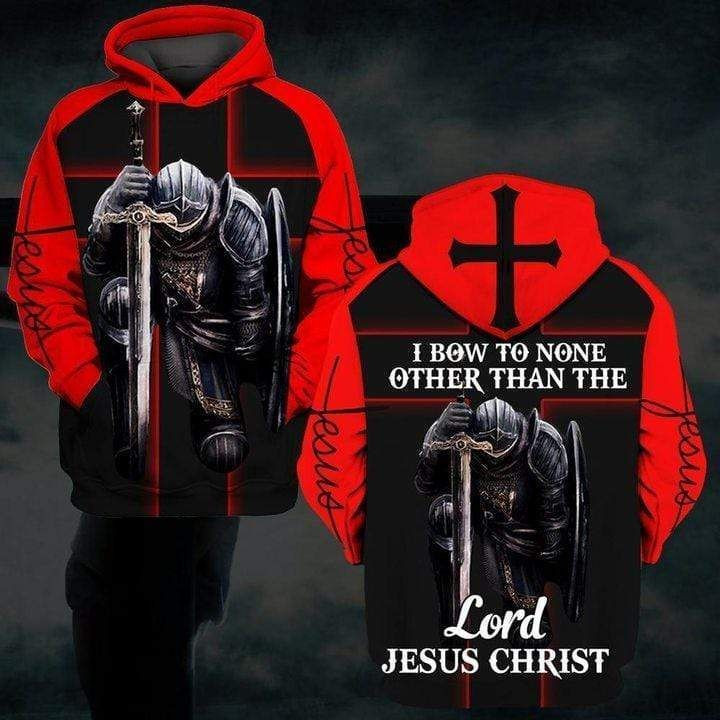 I Bow To None Other Than The Lord Jesus Christ Lion All Over Print #V Pullover Unisex Hoodie Bt14
