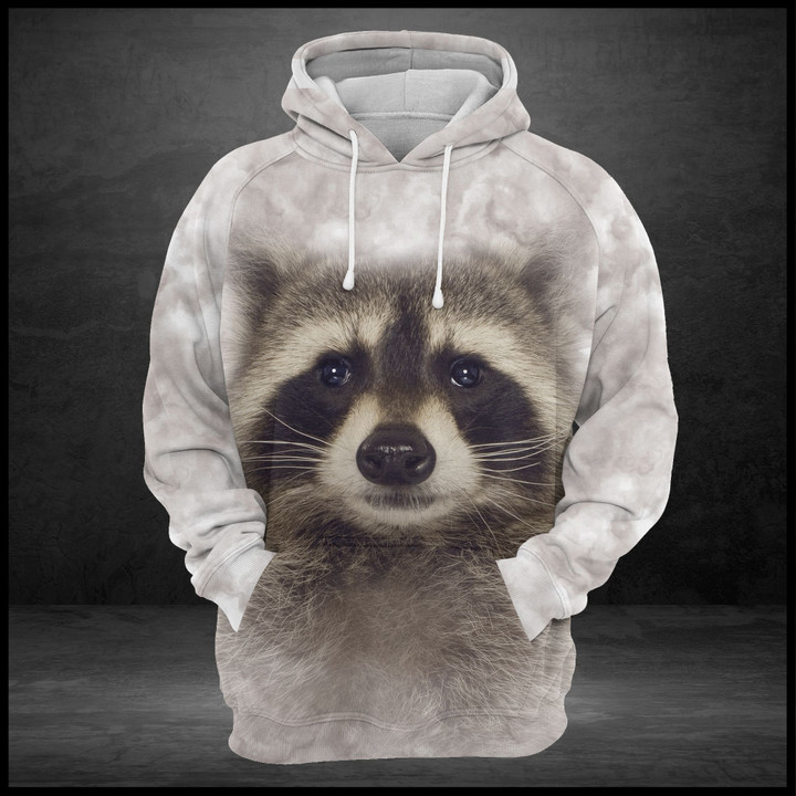 Awesome Raccoon Unisex 3D Hoodie All Over Print Kcagx