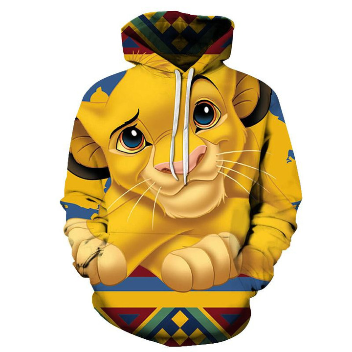 Cute Simba Cartoon 3D - Sweatshirt, Hoodie, Pullover