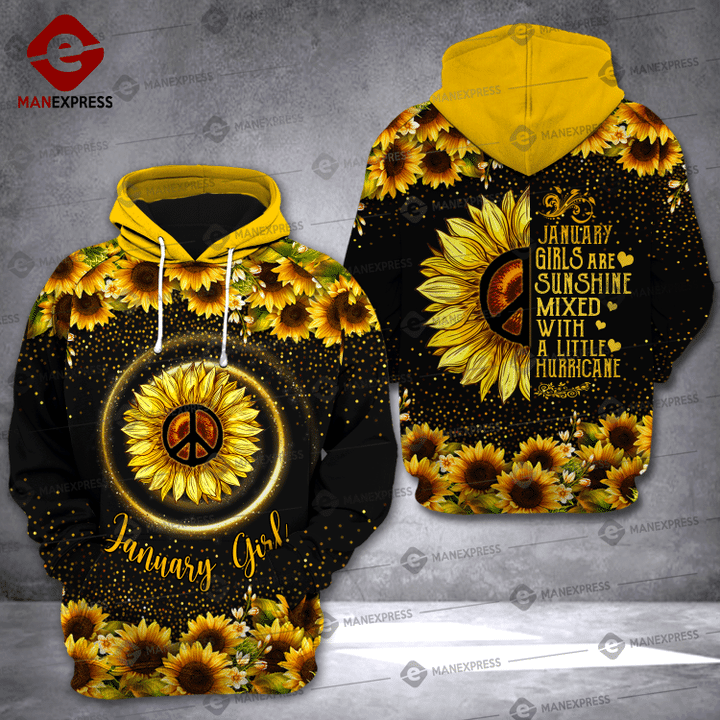 January Girl Hippie Unisex 3D Hoodie All Over Print Hjdqm