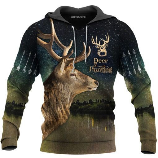 Deer Hunting Unisex 3D Hoodie All Over Print Kmbrp