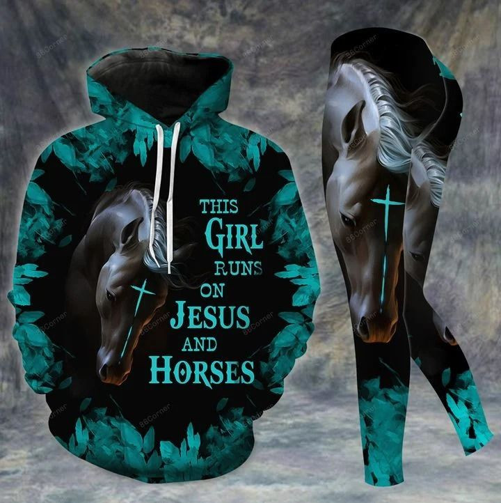 Jesus And Horse Unisex 3D Hoodie All Over Print Kmchi