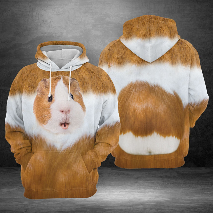 Funny Guinea Pig Back And Front View Hoodie Bt07
