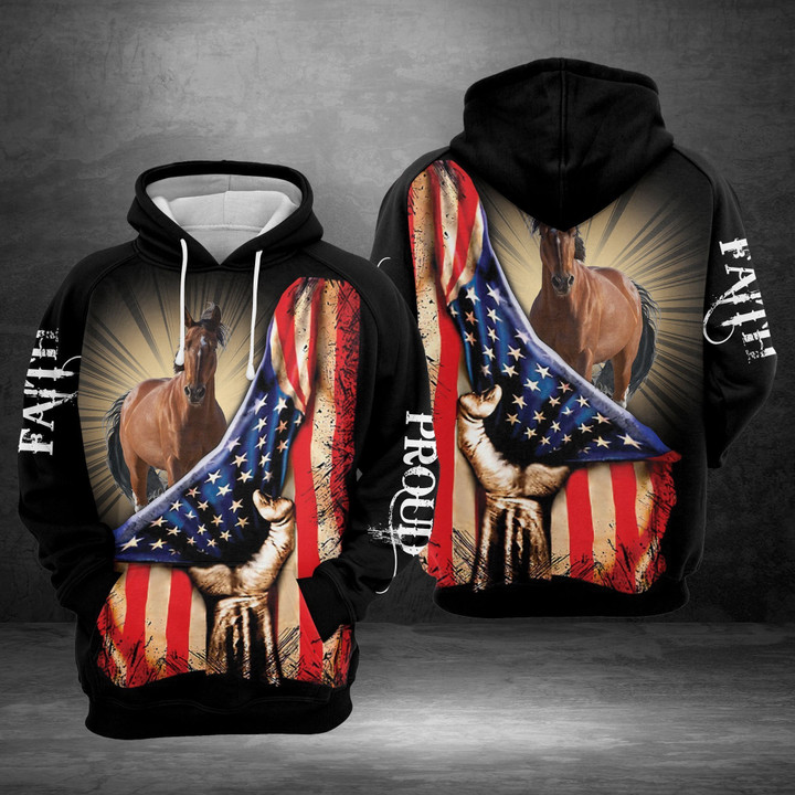 American Horse Faith And Proud Pullover Unisex Hoodie Bt04