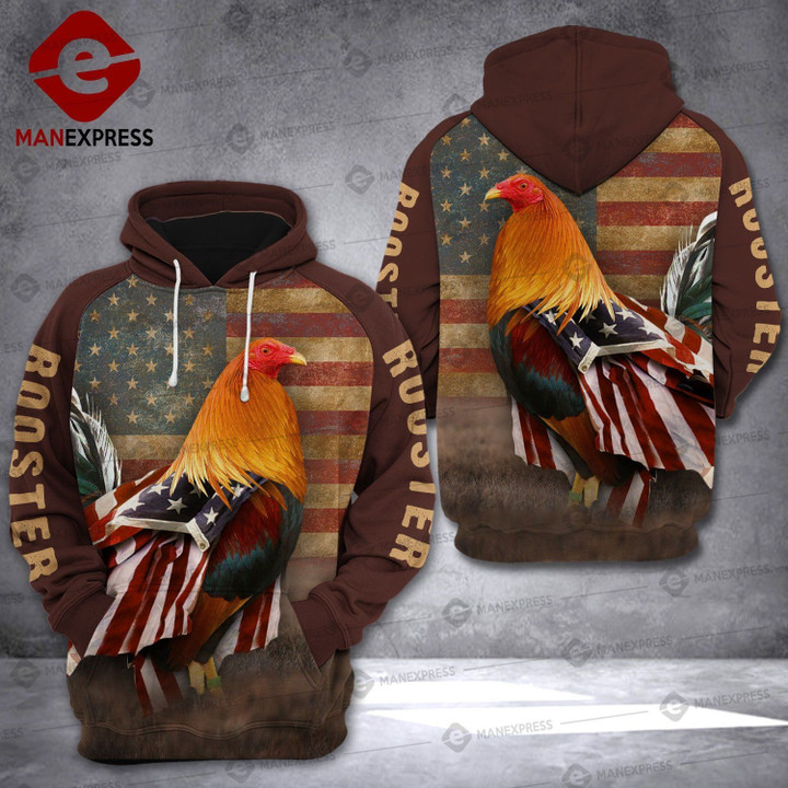 Rooster July Unisex 3D Hoodie All Over Print Hjjks