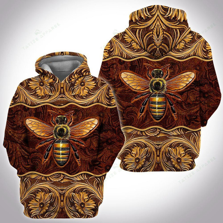 Leather Bee Unisex 3D Hoodie All Over Print Kmazr
