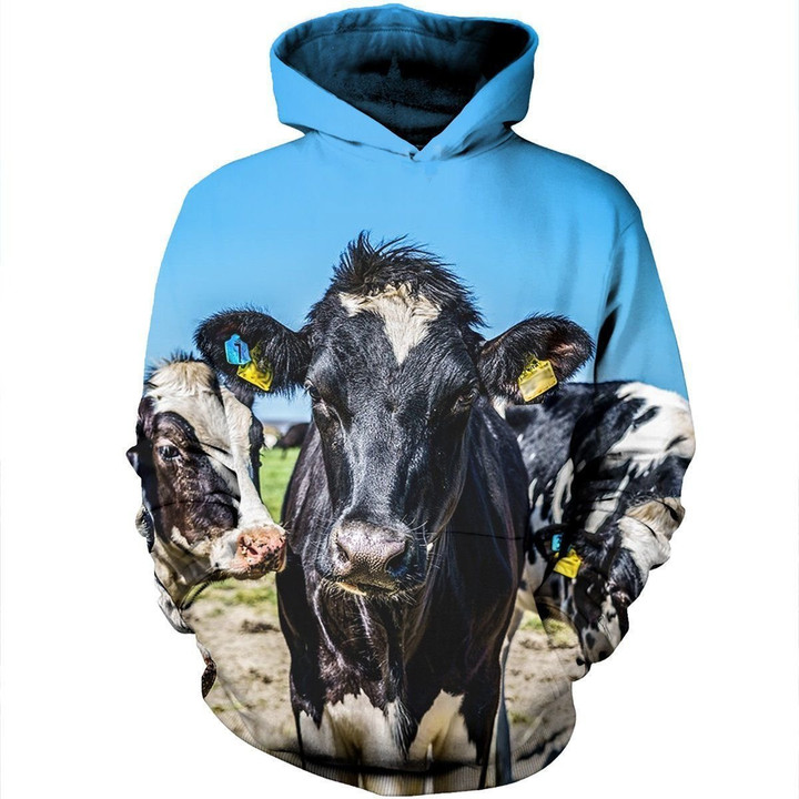 Farmer Black Dairy Cow Kid Hoodies Bt08