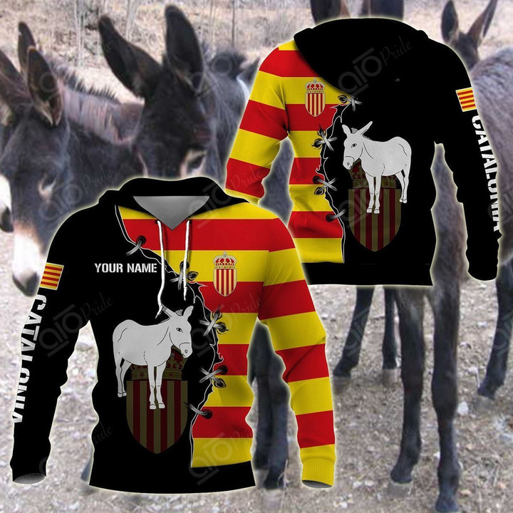 Customize Catalan Donkey & Coat Of Arms Unisex Hoodies Bt02