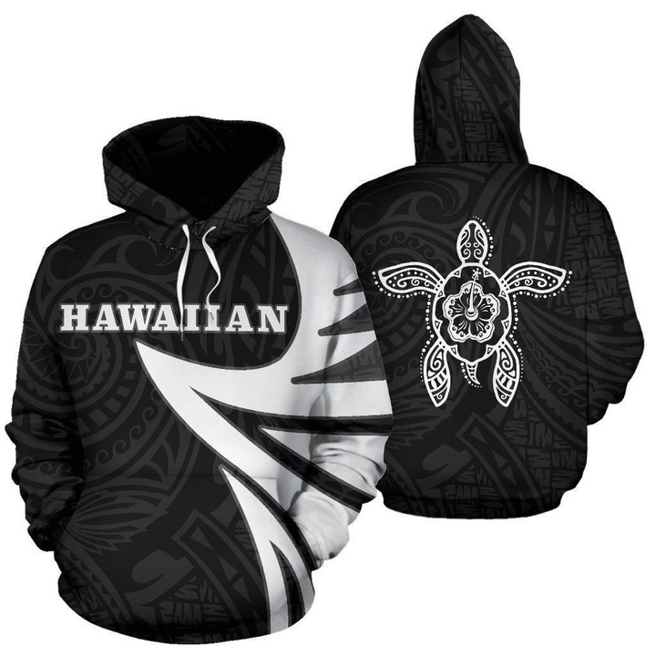 Hawaiian Turtle Polynesian Hoodie Bt15