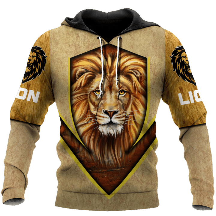 Love Lion Over Printed Pullover Unisex Hoodie Bt03