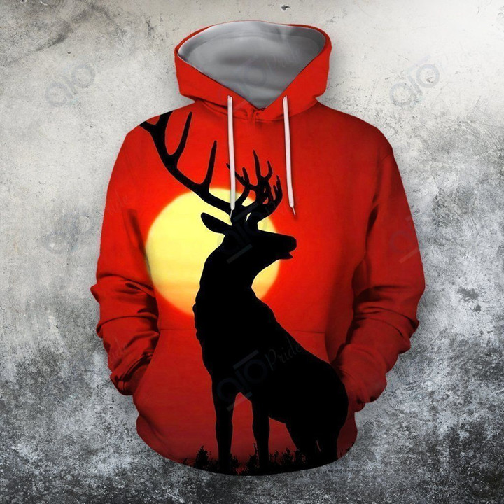 Deer Sunset Unisex Hoodies Bt09