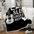 Ukulele Uke - Music Illustration Art For Fans Sherpa Fleece Blanket