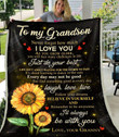 Grandson Granny I Will Always Be With You Gs-Cl-Ld1111 Fleece Blanket