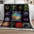 Pagan Symbols Wicca Sofa Throw Blanket 