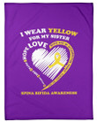 I Wear Yellow For My Sister Yellow Ribbon Gifts Fleece Blanket