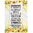 Therefore, If Anyone Is In Christ, He Is A New Creation Fleece Blanket | Adult 60X80 Inch | Youth 45X60 Inch | Colorful | Bk2181