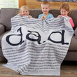 
	Dad, Grandpa Personalized Blanket, Father'S Day Gifts, Gifts For Him